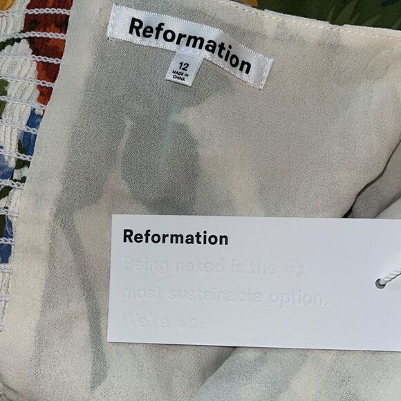 Reformation Niara Dress in Formosa Women's Bustier Top Mini Dress NWT 12 $248 - Picture 7 of 7